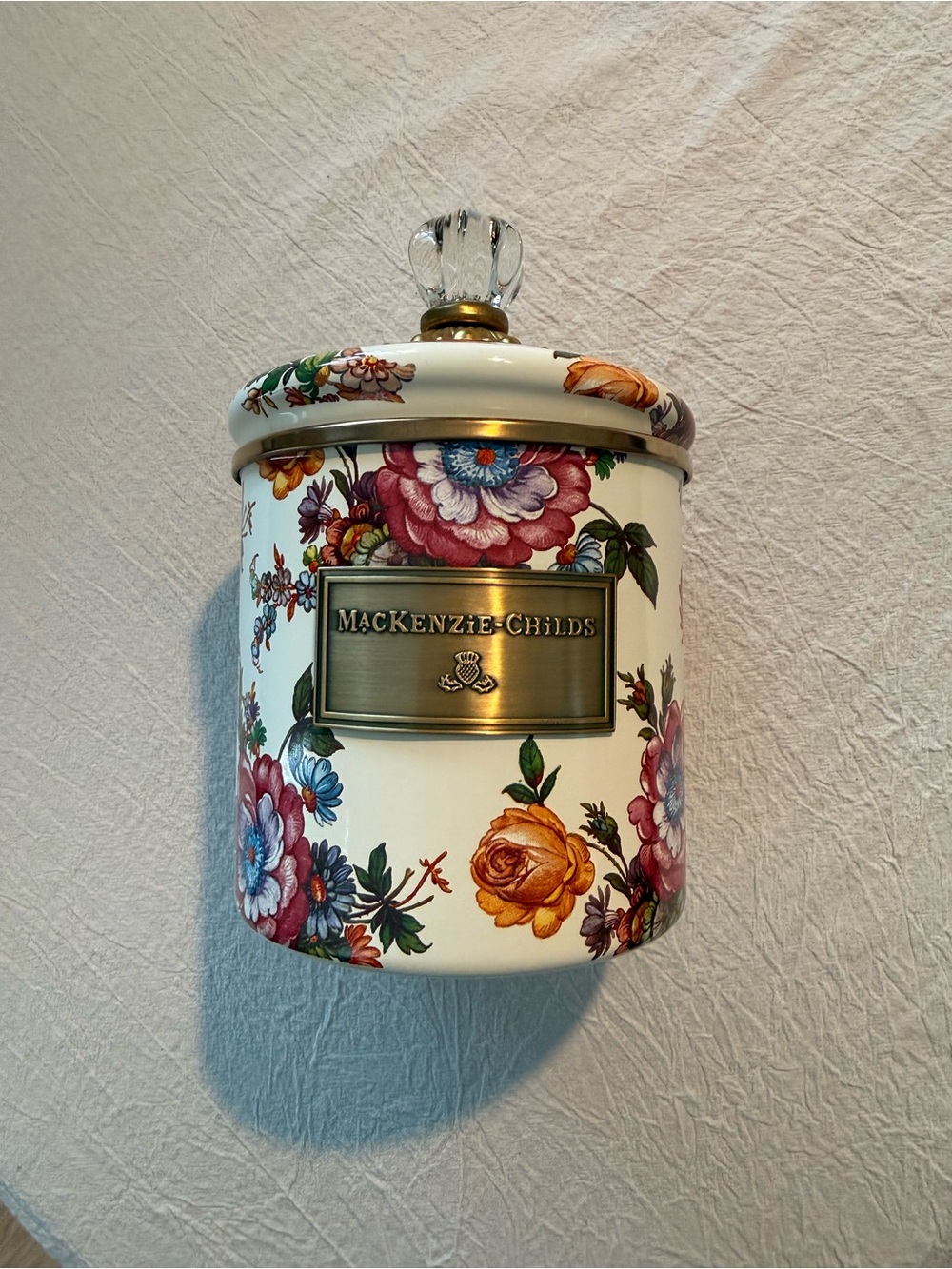 MacKenzie-Childs Floral Market Small Canister